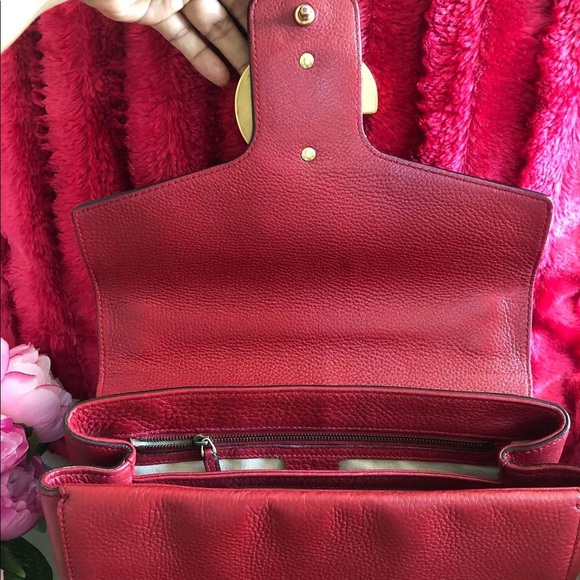 ❤️❤️SOLD❤️❤️Gucci GG marmont Borsa red leather shoulder bag - Picture 12 of 17